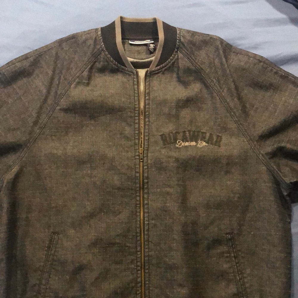 Rocawear black denim 2XL zip jacket